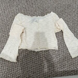 luna chix mesh bell sleeve top